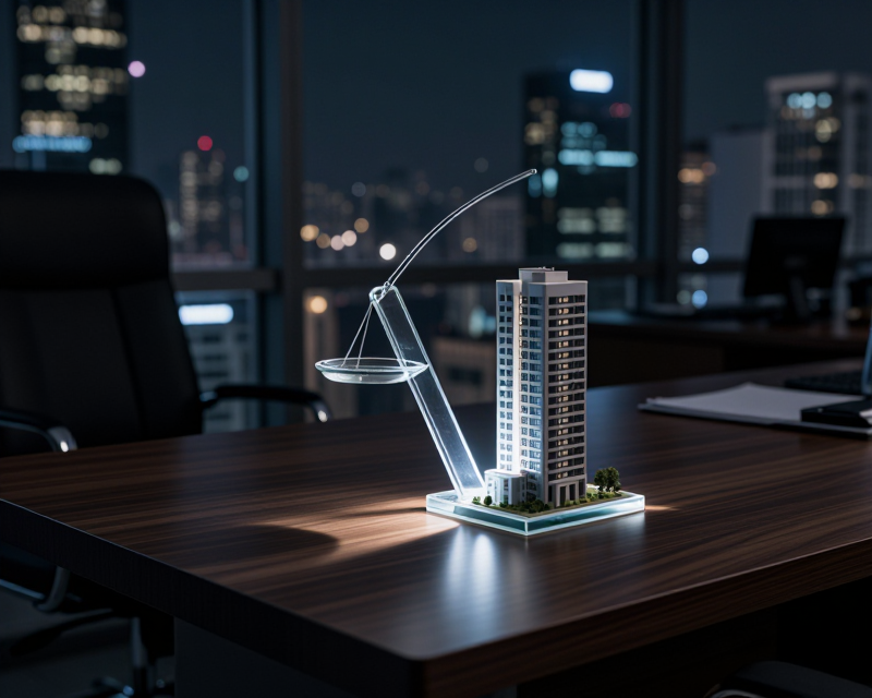 Symbolic representation of political decline and real estate pressure