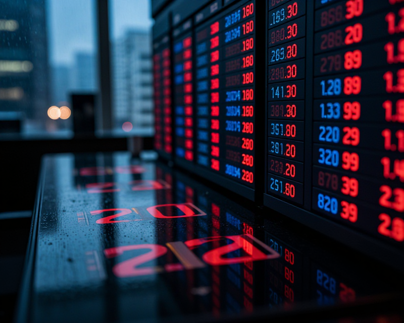 Stock Market Ticker Close-up