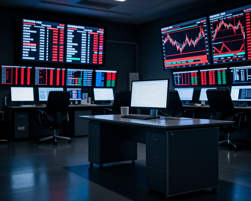 Empty Trading Floor in Seoul