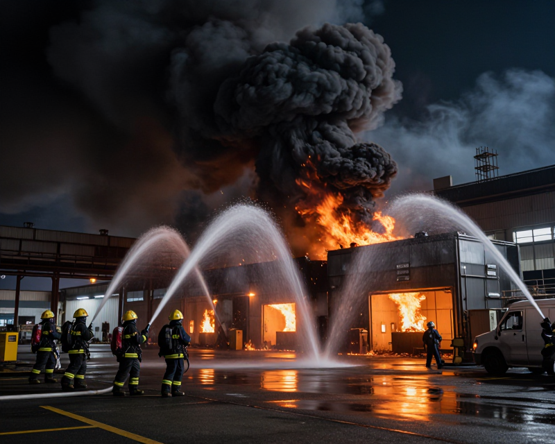 Pyeongtaek Warehouse Fire Scene