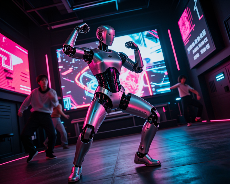 Futuristic Robot K-pop Performance