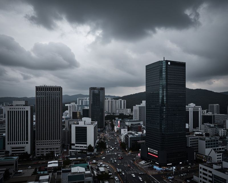 Moody Cloudy Urban Landscape