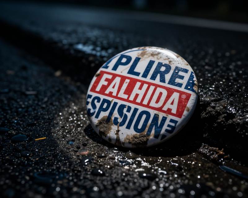 A fallen political symbol
